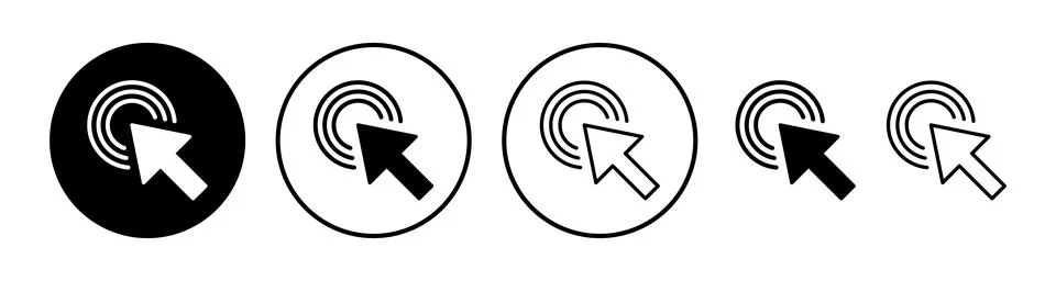 Click icon vector. cursor icon vector. pointer sign Stock Illustration