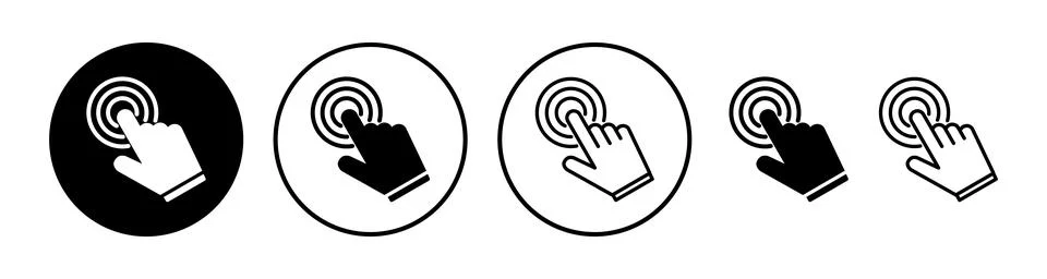 Click icon vector. cursor icon vector. pointer sign Illustrazione stock