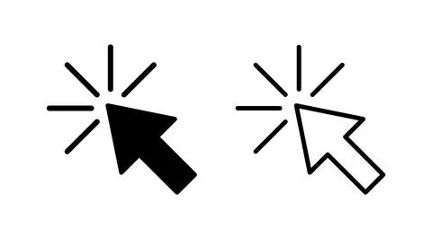 Click icon vector. cursor icon vector. pointer sign 스톡 일러스트