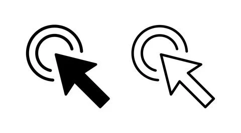 Click icon vector. cursor icon vector. pointer sign Illustrazione stock