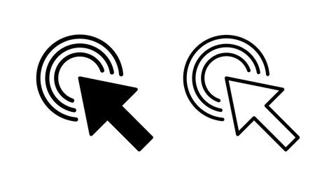 Click icon vector. cursor icon vector. pointer sign 스톡 일러스트