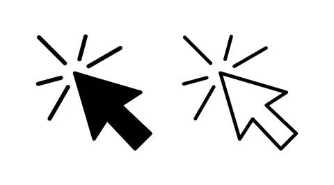 Click icon vector. cursor icon vector. pointer sign Illustrazione stock