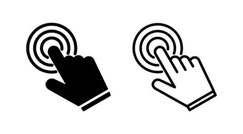 Click icon vector. cursor icon vector. pointer sign Stock Illustration