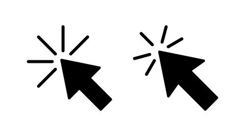 Click icon vector. cursor icon vector. pointer sign 스톡 일러스트
