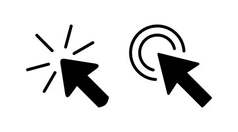 Click icon vector. cursor icon vector. pointer sign Illustrazione stock