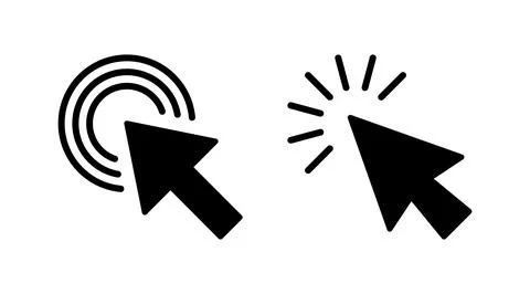 Click icon vector. cursor icon vector. pointer sign Stock Illustration