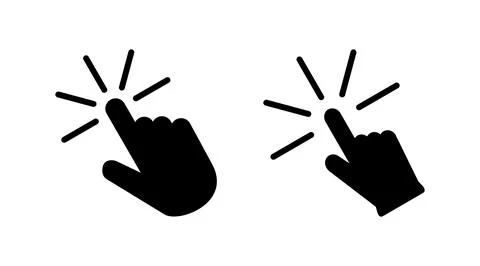 Click icon vector. cursor icon vector. pointer sign Illustrazione stock