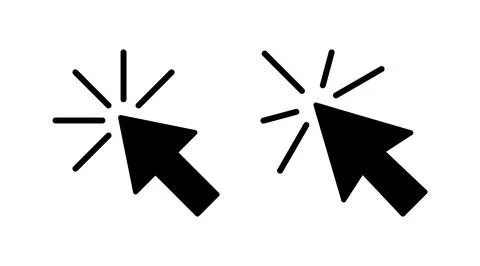 Click icon vector. cursor icon vector. pointer sign Stock Illustration