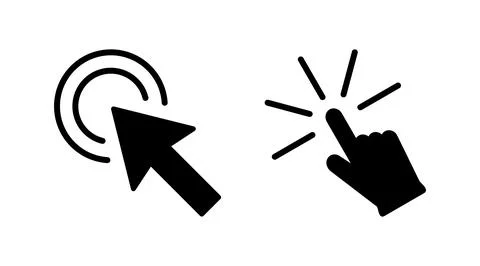 Click icon vector. cursor icon vector. pointer sign Illustrazione stock