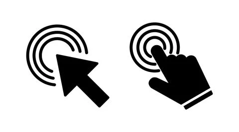 Click icon vector. cursor icon vector. pointer sign 스톡 일러스트