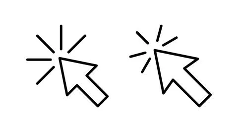 Click icon vector. cursor icon vector. pointer sign Stock Illustration
