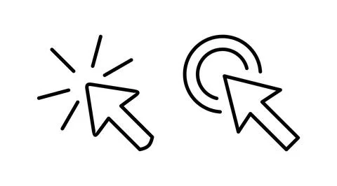 Click icon vector. cursor icon vector. pointer sign Illustrazione stock