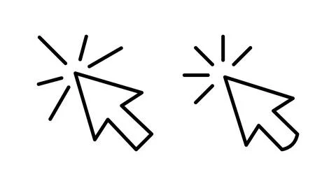 Click icon vector. cursor icon vector. pointer sign Illustrazione stock