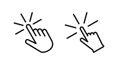 Click icon vector. cursor icon vector. pointer sign Illustrazione stock