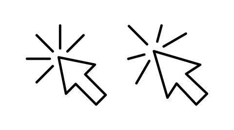 Click icon vector. cursor icon vector. pointer sign Illustrazione stock