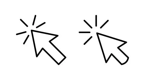 Click icon vector. cursor icon vector. pointer sign Illustrazione stock