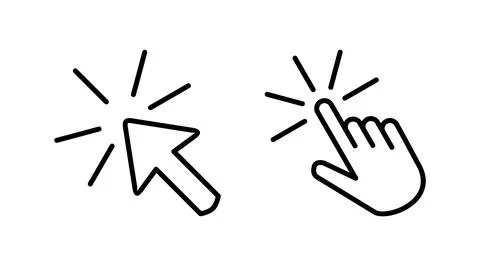 Click icon vector. cursor icon vector. pointer sign Stock Illustration