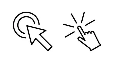 Click icon vector. cursor icon vector. pointer sign 스톡 일러스트