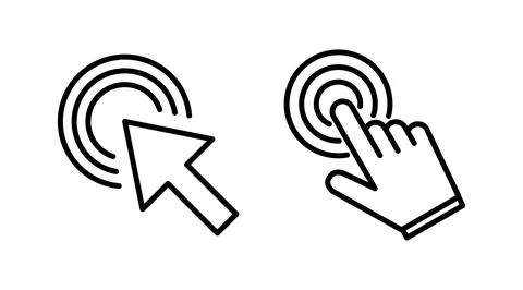 Click icon vector. cursor icon vector. pointer sign Illustrazione stock