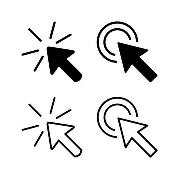 Click icon vector. cursor icon vector. pointer sign Illustrazione stock
