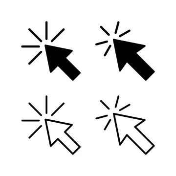 Click icon vector. cursor icon vector. pointer sign Stockillustratie