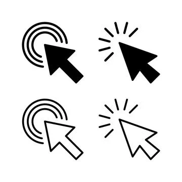 Click icon vector. cursor icon vector. pointer sign Stock Illustration