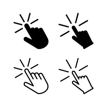 Click icon vector. cursor icon vector. pointer sign Illustrazione stock
