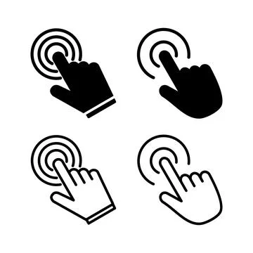 Click icon vector. cursor icon vector. pointer sign Stockillustratie
