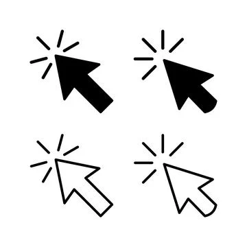 Click icon vector. cursor icon vector. pointer sign Illustrazione stock