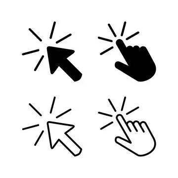 Click icon vector. cursor icon vector. pointer sign イラスト素材
