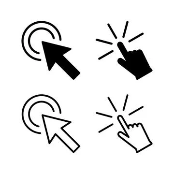 Click icon vector. cursor icon vector. pointer sign 스톡 일러스트