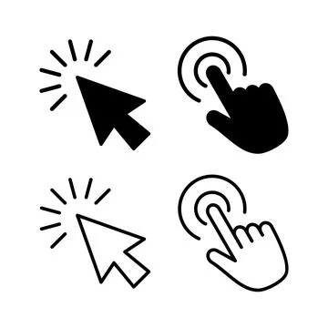 Click icon vector. cursor icon vector. pointer sign Stock Illustration