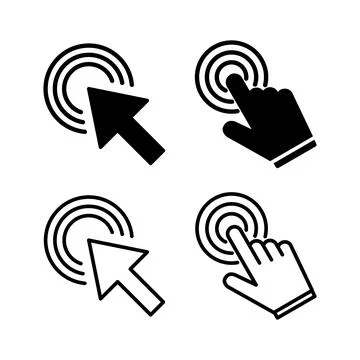 Click icon vector. cursor icon vector. pointer sign Illustrazione stock