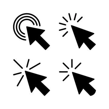 Click icon vector. cursor icon vector. pointer sign Stock Illustration