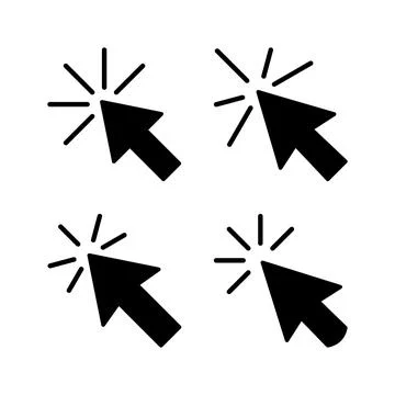 Click icon vector. cursor icon vector. pointer sign Illustrazione stock