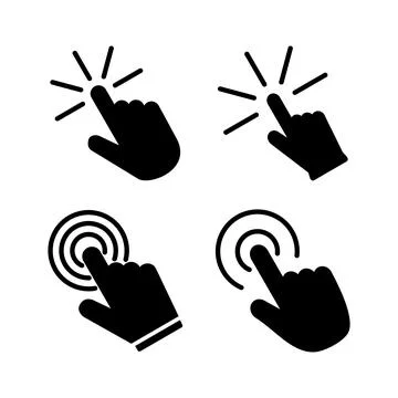 Click icon vector. cursor icon vector. pointer sign Illustrazione stock