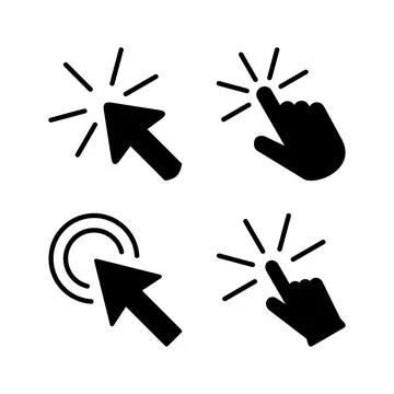 Click icon vector. cursor icon vector. pointer sign Illustrazione stock