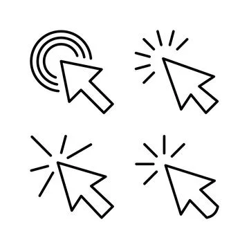 Click icon vector. cursor icon vector. pointer sign 스톡 일러스트