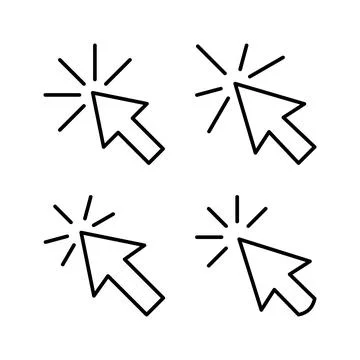 Click icon vector. cursor icon vector. pointer sign 스톡 일러스트