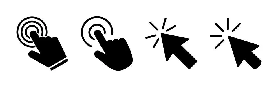 Click icon vector. cursor icon vector. pointer sign Illustrazione stock