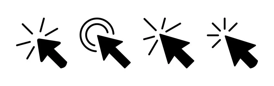 Click icon vector. cursor icon vector. pointer sign Stock Illustration