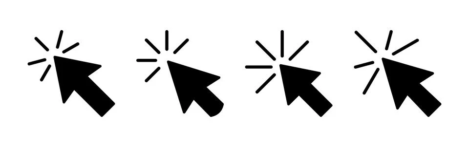 Click icon vector. cursor icon vector. pointer sign イラスト素材
