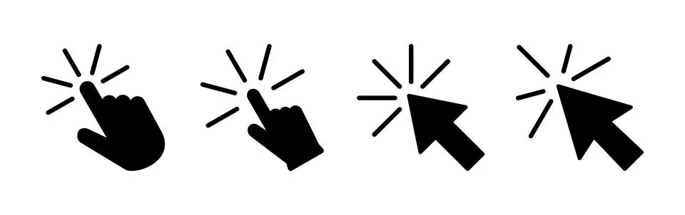 Click icon vector. cursor icon vector. pointer sign 스톡 일러스트