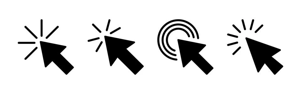 Click icon vector. cursor icon vector. pointer sign Illustrazione stock