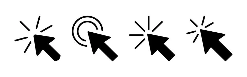 Click icon vector. cursor icon vector. pointer sign 스톡 일러스트