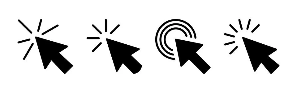 Click icon vector. cursor icon vector. pointer sign Illustrazione stock