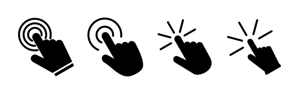 Click icon vector. cursor icon vector. pointer sign Illustrazione stock