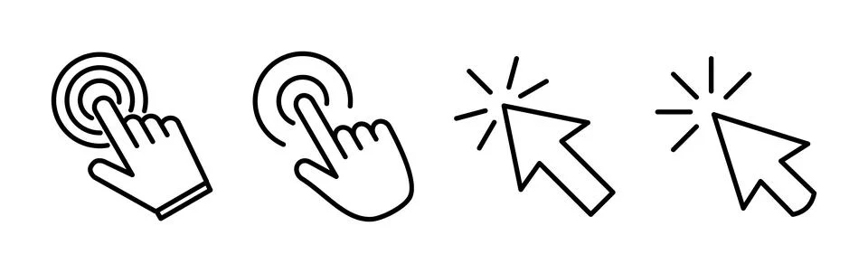 Click icon vector. cursor icon vector. pointer sign 스톡 일러스트