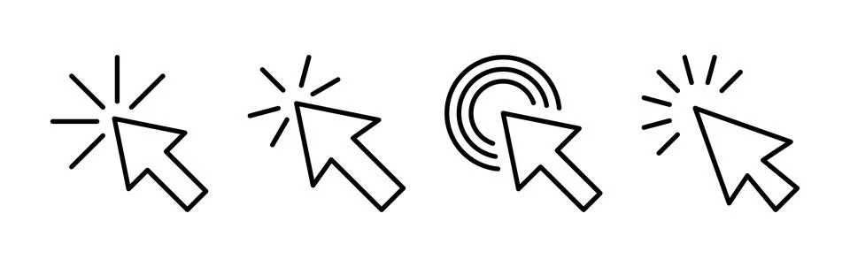 Click icon vector. cursor icon vector. pointer sign Stockillustratie