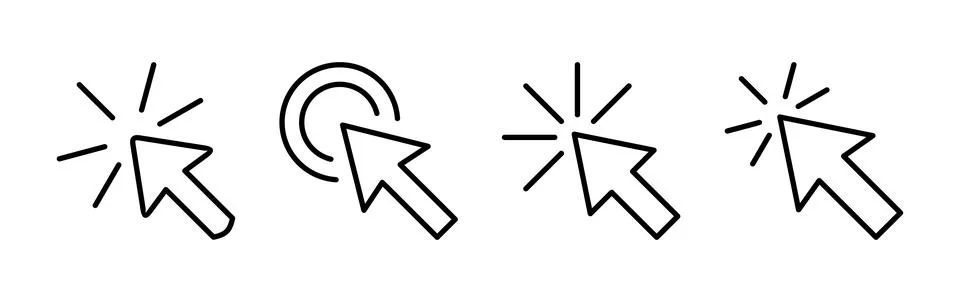 Click icon vector. cursor icon vector. pointer sign Stock Illustration